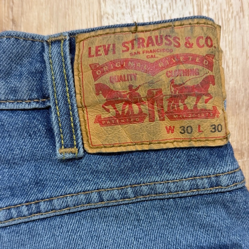 Levi's Medium Wash Straight Blue Jeans Men’s Size 30x30​ - Picture 5 of 7
